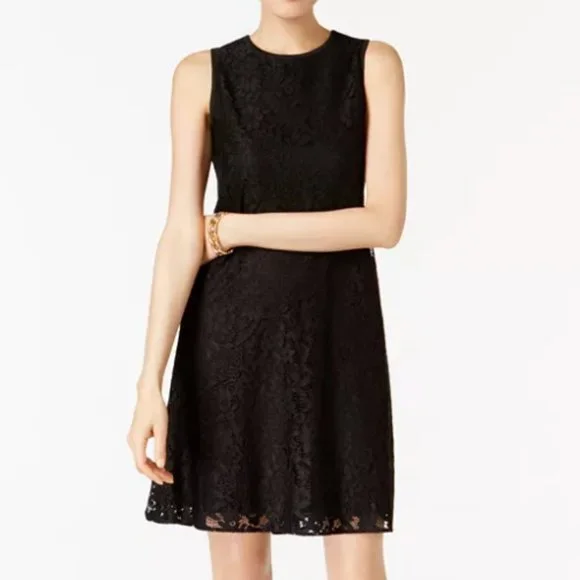 NEW R&M Richards Sequined Lace Midi Dress BLACK SZ 16 - Picture 1 of 12